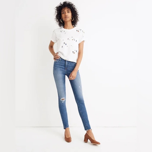 Madewell Denim - MADEWELL 10" High-Rise Skinny Jeans: Drop Step-Hem Edition